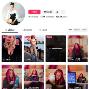 17K Brie Larson Fan TikTok Account for sale