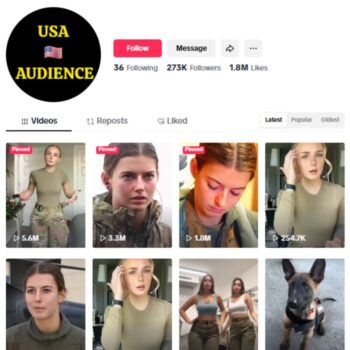 270K Military Girl Tiktok Account for sale