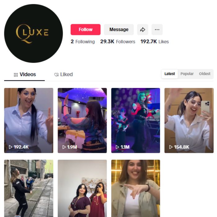 29K Girls Dance Tiktok Account for sale