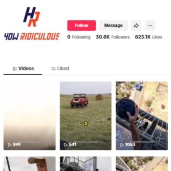 30K Experiments Stunts Tiktok Account for sale