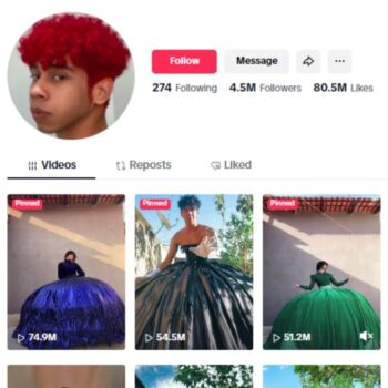 4.5M Oversized Gown Dresses TikTok Account for sale