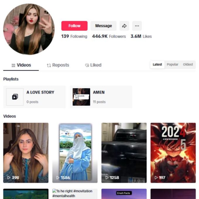 440K Stories Entertainment TikTok Account for sale