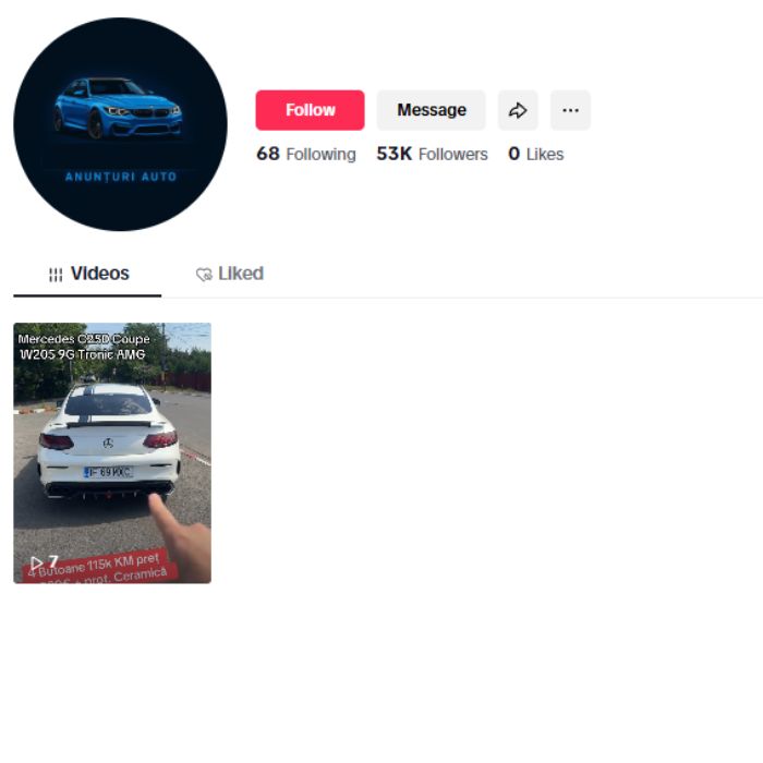 50K Blank TikTok Account for sale