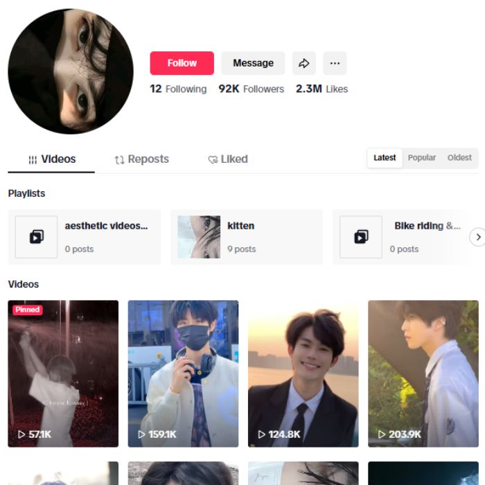 90K Jungkook BTS K-PopTikTok Account for sale