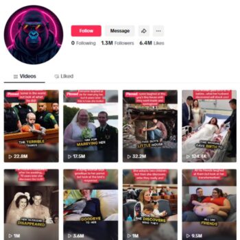 1.3M Stories Entertainment TikTok Account for sale