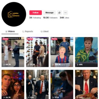 10k Celebrities Hollywood Tiktok Account for sale
