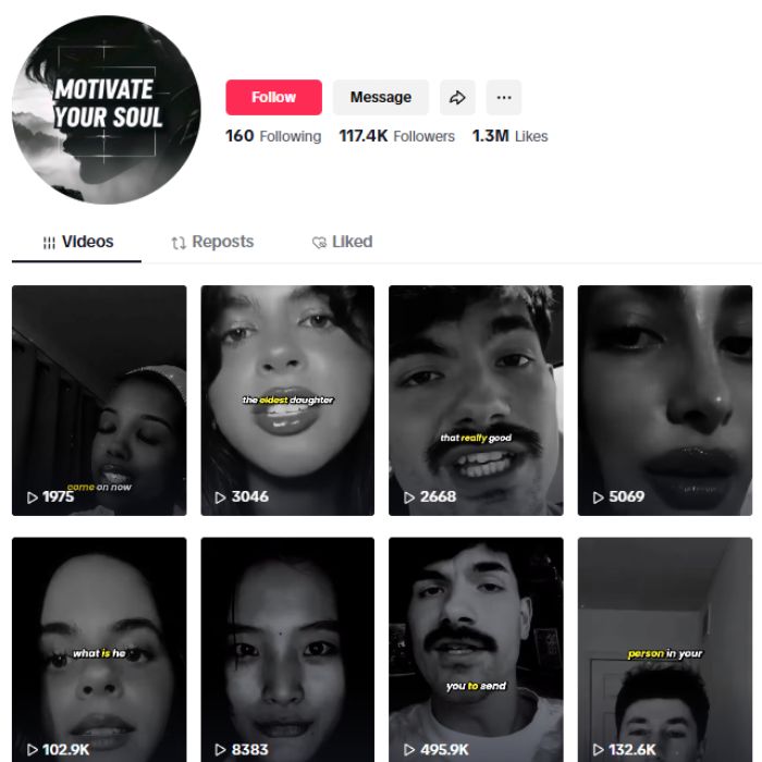 110K Entrepreneur Motivation Tiktok Account for sale