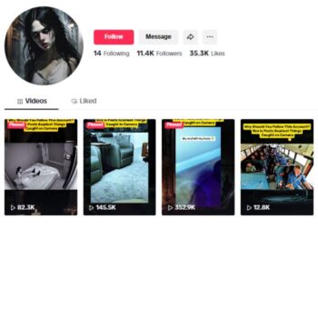 11K Scary Horror TikTok Account for sale