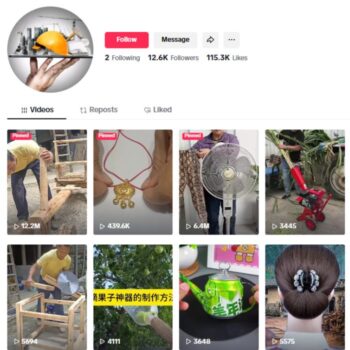 12K DIY Woodwork TikTok Account for sale