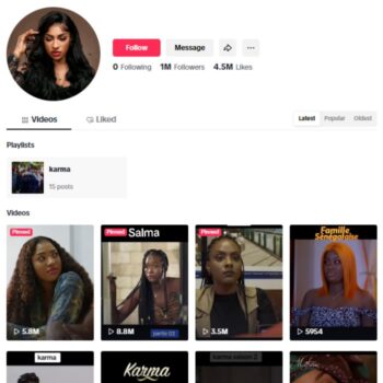 1M TV Series Drama Tiktok Account for sale