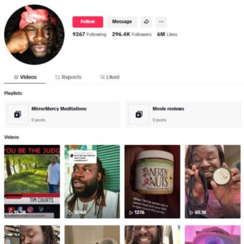 290K American Influencer TikTok Account for sale