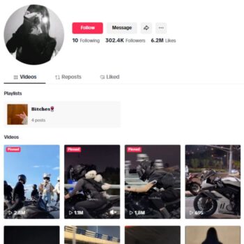 300K Bike Riding Tiktok Account for sale