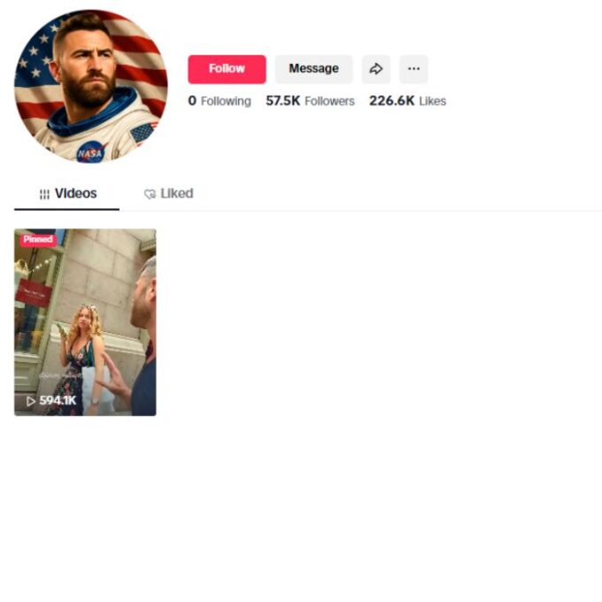 55K Influencer Entertainment TikTok Account for sale
