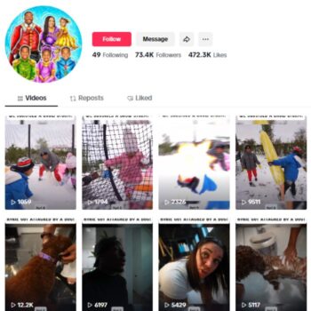 70K Entertainment Family Vlog Clips Tiktok Account for sale
