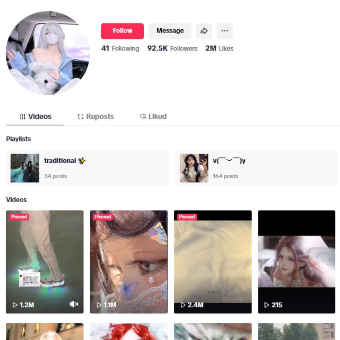 90K Asian Lifestyle TikTok Account for sale