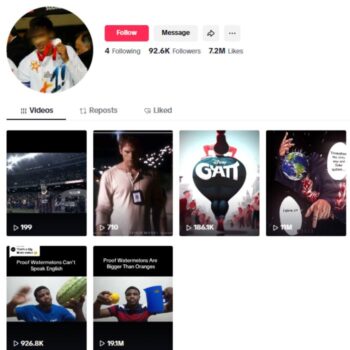 90K Entertainment Random TikTok Account for sale