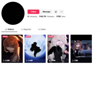 940K Anime TikTok Account for sale