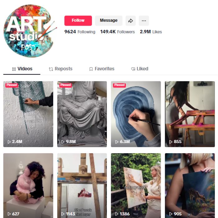 149K Art Painting TikTok Account for sale