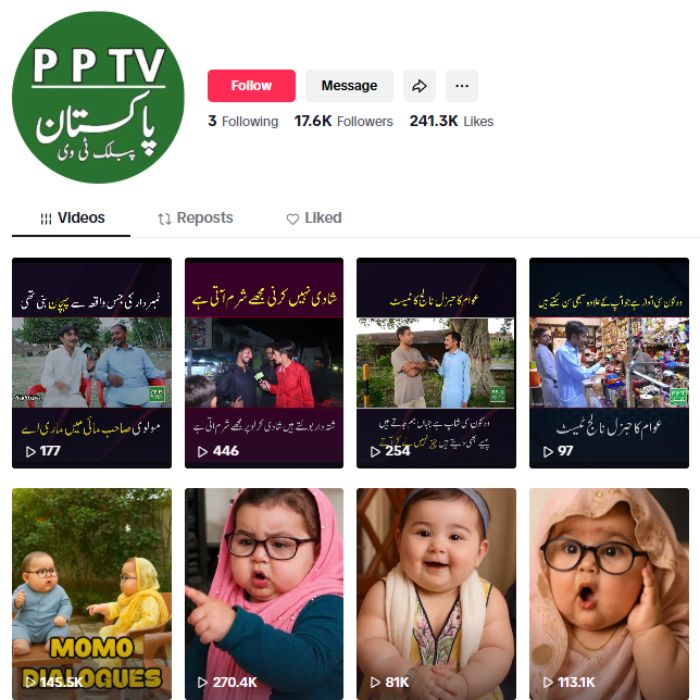 17K Funny Stories Humor Tiktok Account for sale
