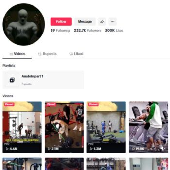 230K Fitness Workout TikTok Account for sale