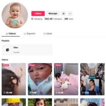 280K Baby Kids TikTok Account for sale