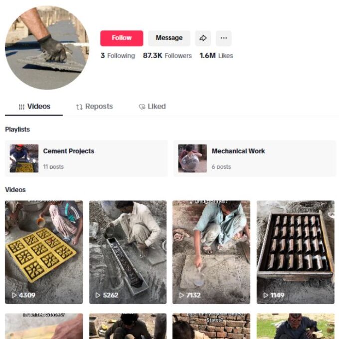 85K DIY Satisfying TikTok Account for sale