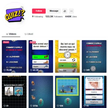 130K Entertainment Quiz Tiktok Account