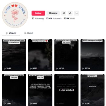 13K Motivation Philosophical Quotes Tiktok Account for sale