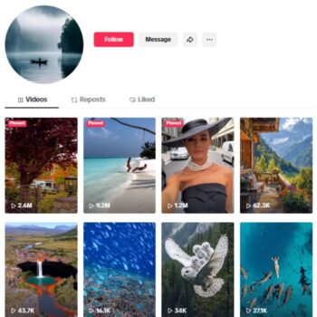 280K Travel Nature TikTok Account for sale