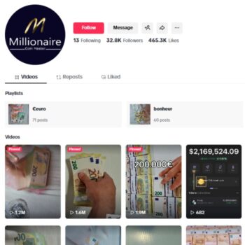 30K Luxury Money TikTok Account for sale