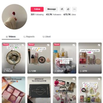 40K Makeup Beauty Products TikTok Account for sale
