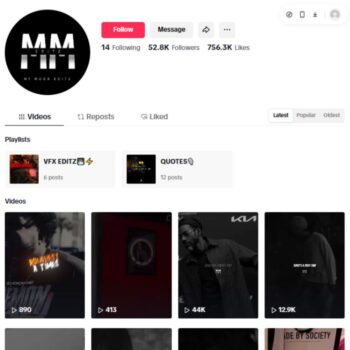 50K Entertainment Music Tiktok Account for sale