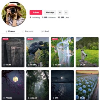 1.6M Travel Explore TikTok Account for sale