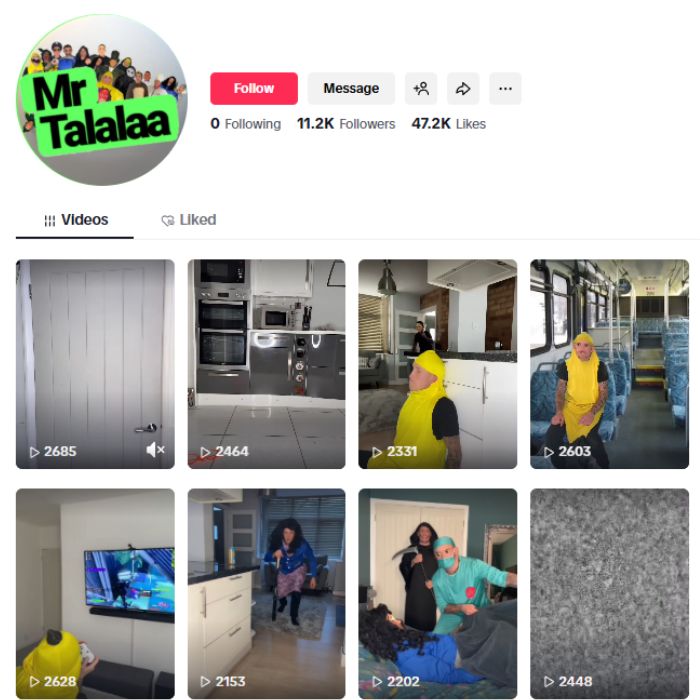 11K Funny Entertainment Tiktok Account for sale