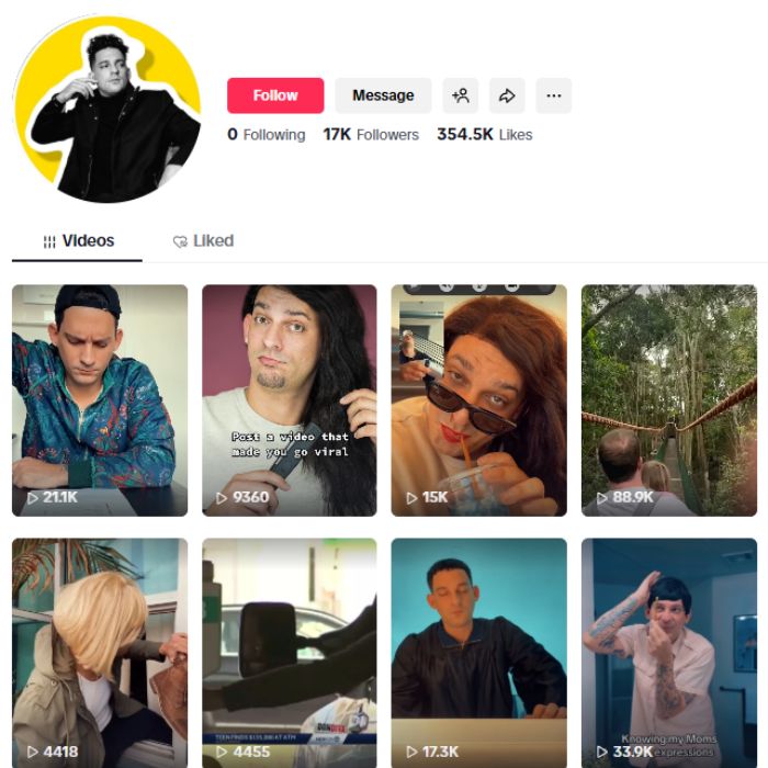 17K Comedy Skits TikTok Account for sale