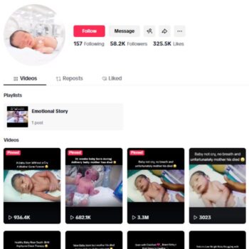 55K Medical Baby Hospital Tiktok Account for sale