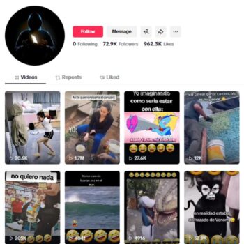 70K Funny Comedy Tiktok Account for sale