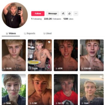220K Male Influencer TikTok Account for sale