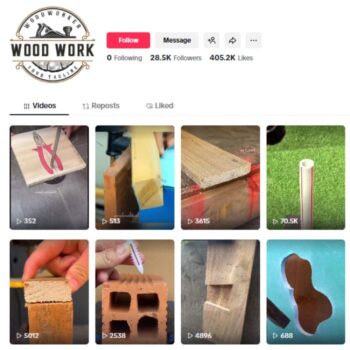 28K DIY Woodwork TikTok Account for sale