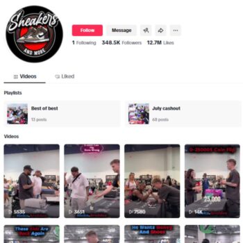 340K Shoes Sneakers Trading TikTok Account for sale