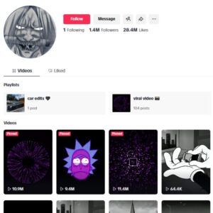 1.4M Comic Dark Fantasy Tiktok Account for sale