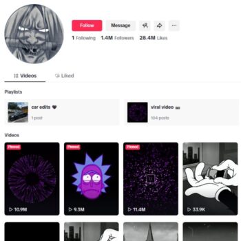 1.4M Techno Music Visuals Tiktok Account for sale