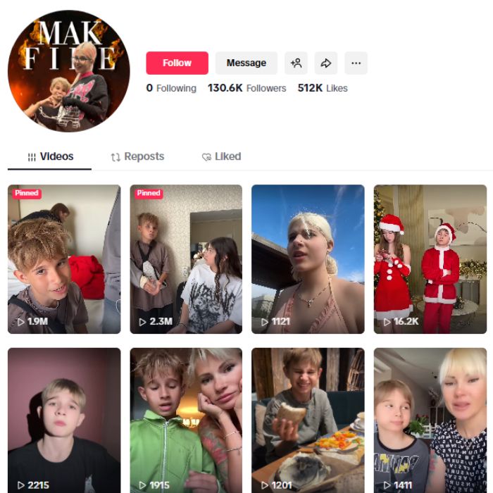 130K Vlog Family Influencer Tiktok Account for sale