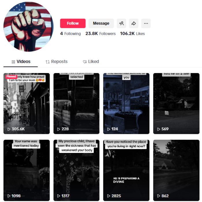 23K Mindset Motivation Tiktok Account for sale