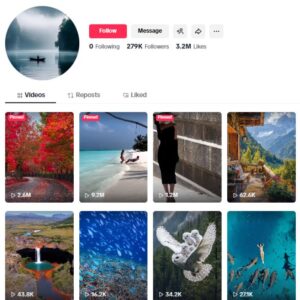 270K Nature Wildlife TikTok Account for sale
