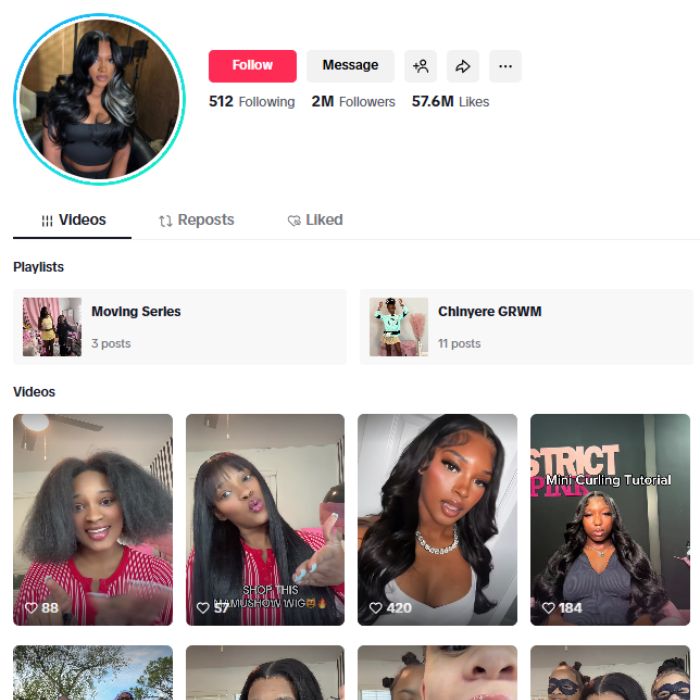 2M Fashion Makeup Influencer Tiktok Account for sale