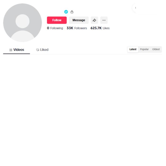 30K Verified Tiktok Account for sale