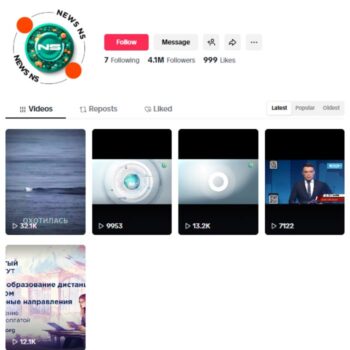 4.1M Politics News Tiktok Account for sale