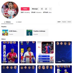 59K Football Soccer TikTok Account for sale