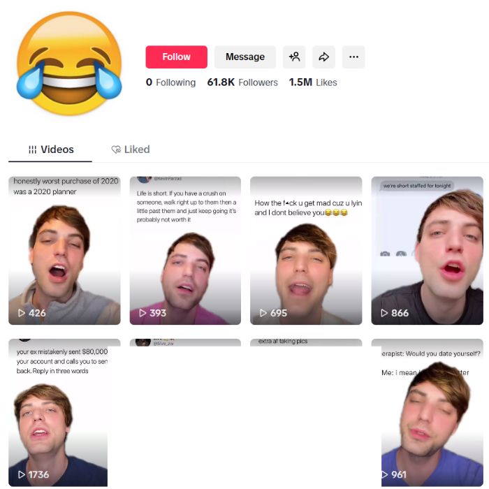60K Relatable Funny TikTok Account for sale